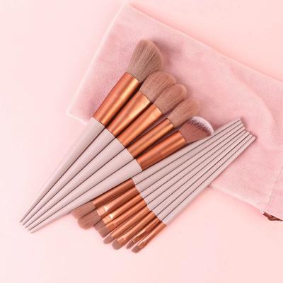 China 13 Pcs Premium Synthetic Makeup Foundation Powder Makeup Brushes Skin-friendly Brush Set 13 For Private Label for sale