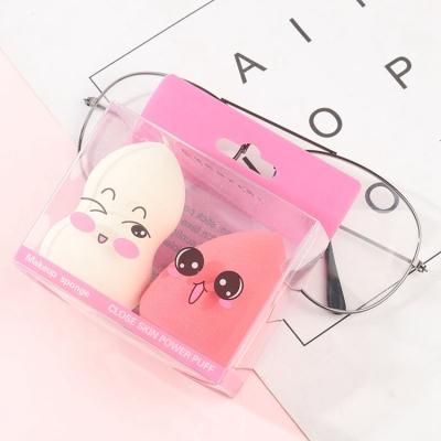 China Wholesale Popular Soft 2pcs Set Microfiber Sponge Makeup Sponge With Box Packing for sale