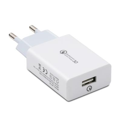 China Mobile Phone SindvorEU USA USB Charger Adapter Single Quick QC 3.0 Travel USB Wall Charger for sale