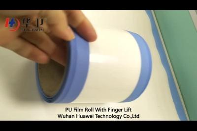 China hospital use surgical incise drape PU film adhesive roll with finger lift for sale