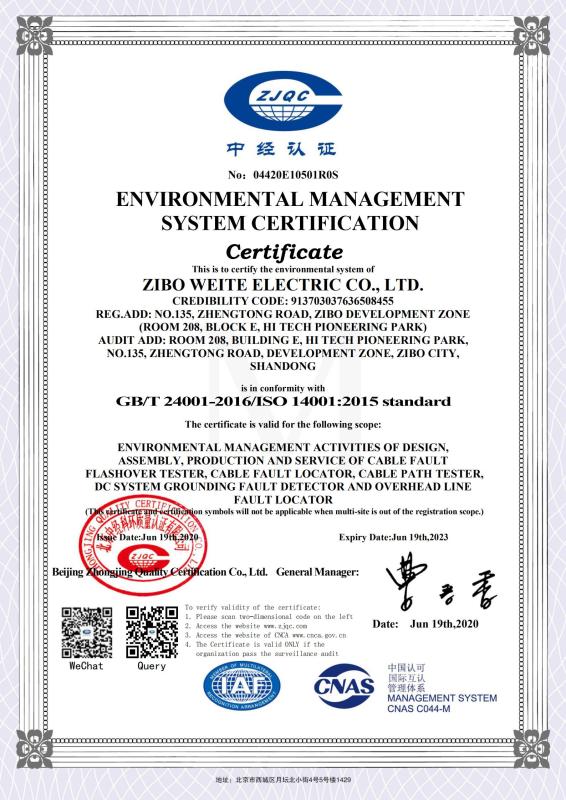 ISO14001 - Zibo Wit Electric Co., Ltd.