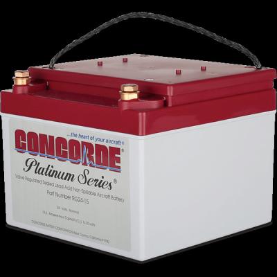 China 24Volt 13.6Ah VRLA Concorde Aircraft Battery Platinum Series RG24 15 for sale