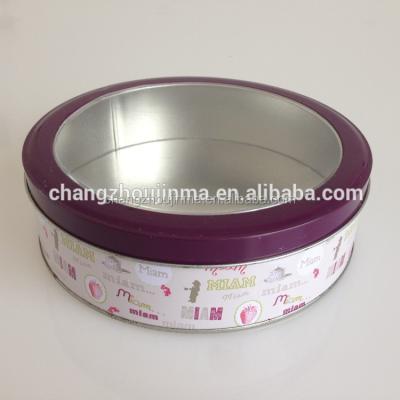 China packaging for cake/cookies high quality and cheap round cake tin box for supplier wholesale for sale