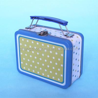 China Gift & Craft factory direct sale decorative tin box with a handle for sale