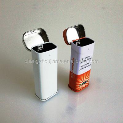 China Wholesale Tobacco / Pill / Mint / Candy or Other Things Small Rectangular Metal Hinged Tin Box / Box , Tobacco Tin Can for sale