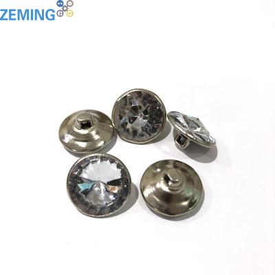 China Viable Hot Selling Custom Color Crystal Button Sofa Upholstery Glass Rhinestone Button for sale