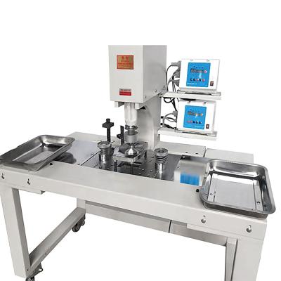 China New Easy Operation Semi-automatic Button Making Machine For Big Size Fabric Sofa Button for sale