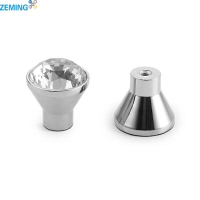 China Factory Price Durable Crystal Cabinet Handles Knobs Diamond Door Knobs For Furniture for sale