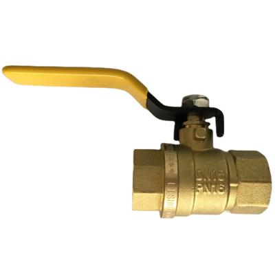 China General Yellow Ball Valve Lever Handle Gas NPT Female Threaded Brass Forged Ball Valve , Forged Brass Ball Valve for sale