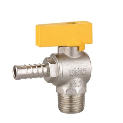 China Hose Connection Angle Gas General Nickel Plated Brass Ball Valve (Male) for sale