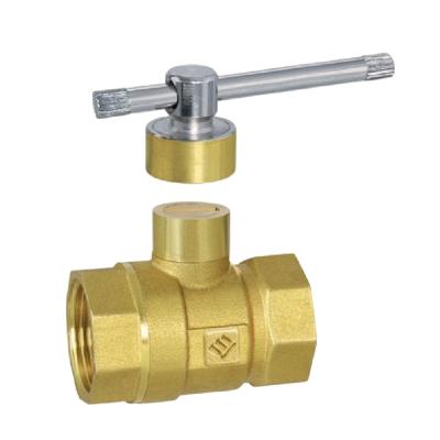 China Lever Handle Brass Magnetic Lockable Ball Valve for sale