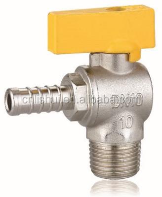 China Hose Connection Angle Gas General Nickel Plated Brass Ball Valve (Male) for sale