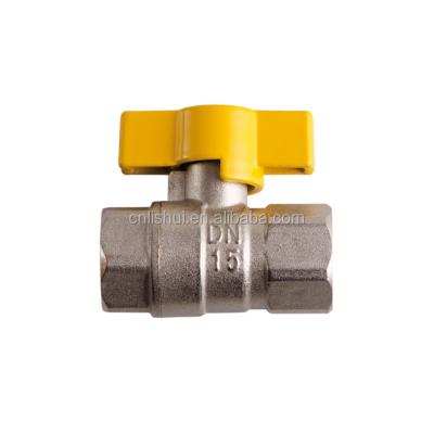 China General Nickel Plated Brass Mini Gas Ball Valve (Straight Female Gas Valve) for sale