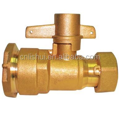 China General Connection Straight Coupling Brass Lockable Ball Valve for sale