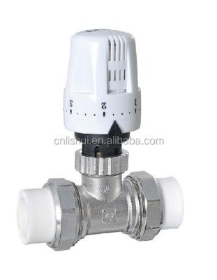 China PP-R General Double Connection Brass Thermostatic Radiator Valve (Right) for sale