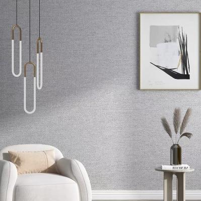 China Seamless Gray Fabric Silk Wallcoverings Wallcoverings Wall Bedroom Fabric Modern Luxury Interior Decorative Wallpaper White Fabric for sale