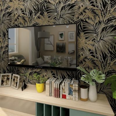 China New Design Wallcovering 2022 Book Sample Home Decoration Fabric Wallpaper Modern Tropical Seamless Wallpaper Sample for sale