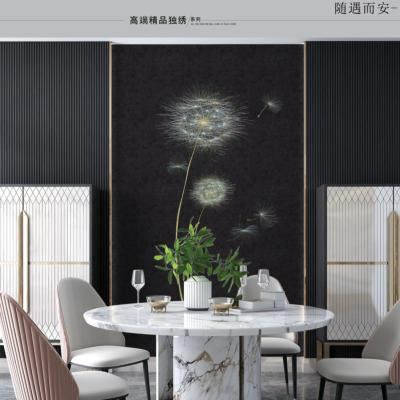 China Modern Unique Luxury Modern Home Decor Wall Cloth Embroidery Embroidery Wall Cloth Seamless Unique Simple Wallcoverings for sale