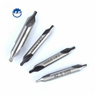 China Metal Drilling DIN333 Type A 60 Degree Bevel HSS Center Drill Bit 5mm 12mm For Metal Drilling for sale