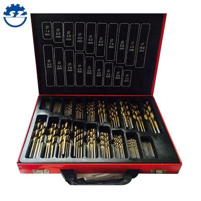 China Metal Drilling 99PCS HSS 4241 Titanium Coated Metal Case 1.5mm-10mm Set Drill Bits For Metal Drilling for sale