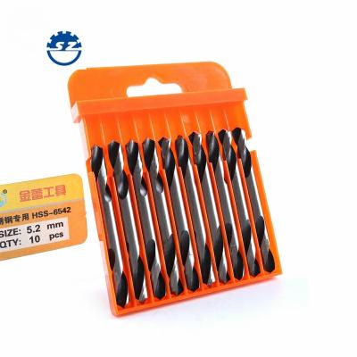 China Customized Orange Metal Drilling HSS Color Box 1/8 Size Dual End Twist Drill Bit for sale