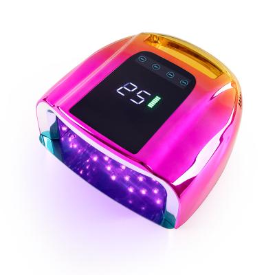 China Professional Wireless Rechargeable UV Lamp Nail Art Beauty New Style 96W Manicure Manicure Dryer Light For Home Salon for sale