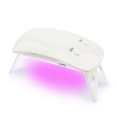 China 6w Red USB Cordless Portable Nail Lamp USB Mini Cordless UV Sun Light LED Lights Folding For Mobile Nail Dryer Use for sale