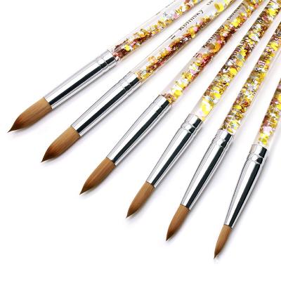 China NAIL 6 Sizes Kolinsky Sand Nail Art Brushes Nail Art Brushes UV Polish Cutting Pen Set Quicksand Magic Color UV Polish Carving Liquid Crystal for sale