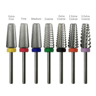 China Nail drill with hole size 3/32 hole universal size 3/32 nail bit drill bit in silver coating whole piece is made of high quality tungsten carbide for sale