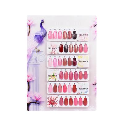 China Newest Design 36/48 Colors Nail Art Color Painting Display Boxes Removable Nail Heads Display Book Manicure Practice Tool 21*29*1.2cm for sale