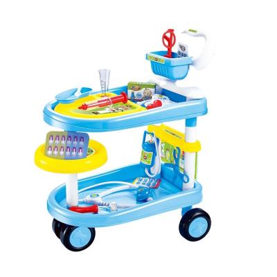 China Trolley Interest Development Toys Hospital Equipment Doctor Moving Cart Toy Baby Role Play Game for sale