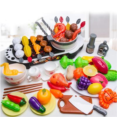 China Simulation Cutting Food Toys Cocina De Juguete Preschool Children Pretend To Play Cute Cake Fruit And Pizza Kitchen Cutting Toys for sale