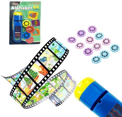 China Kids Projection Flashlight Toys Lamp Kids Projection Flashlight Electric Study Toys for sale