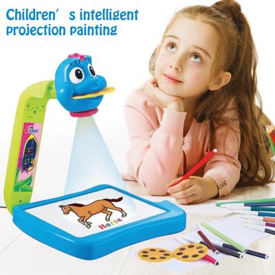 China Plastic Projector Art Drawing Table Children Painting Board Panel Led Projector Painting Drawing Board Toys For Kids Diy Toys for sale