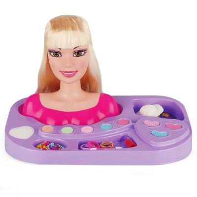 China Diy Dress Up Diy Edit Hairdressing Doll Princess Child Safety Diy Makeup Doll Head Bust Toys for sale