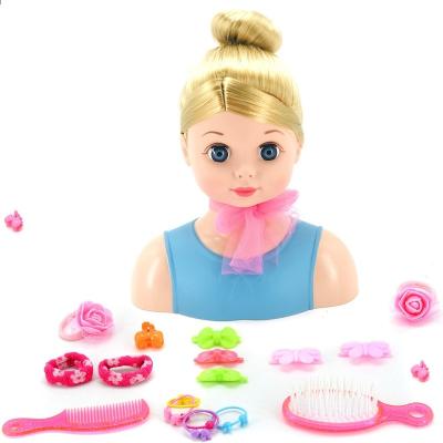 China Diy dress up 2021 new products dress up toys doll big head casually braided hairstyle for girl pursuing beauty for sale