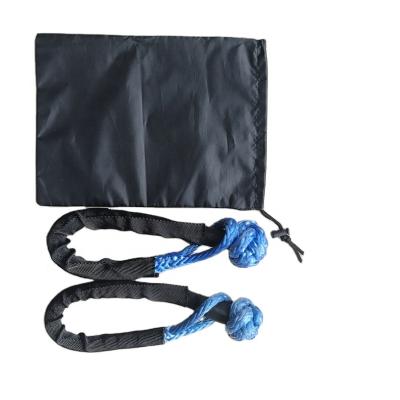 China Car 2 Pcs UHMWPE 4x4 Offroad Synthetic Rope Soft Shackles For Kit Packed In Cloth Bag for sale