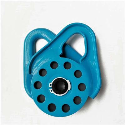 China Widely Used Heavy Duty Recovery 4WD Winch Accessories 9 Ton Capacity Pulley Snatch Block Blue Color for sale