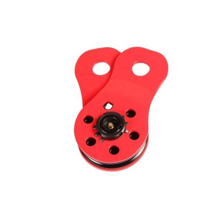 China Auto Truck 22200LBS 6 Holes Pulley Recovery Nylon Snatch Pulley Pulley For Truck for sale