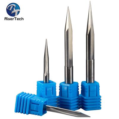 China CNC Machining Center Two Flutes Carbide Tool Straight Pointed Engraving End Mill For Woodworking Tools for sale