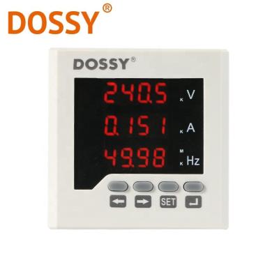 China 72*72mm Panel Meter DS5230-UIF Multifunctional Digital Panel Meter A+V+HZ Single Phase Meter Panel Mount for sale