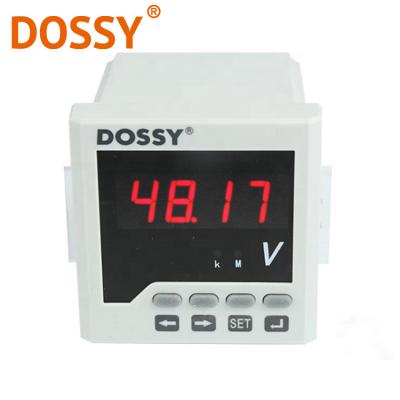 China 72*72mm Voltmeter DS5230S-U Short Type Single Phase Voltage Meter Panel Mount for sale