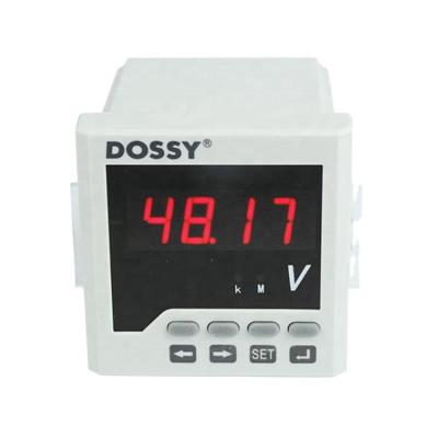 China 72x72mm Single Phase Digital Voltmeter With Alarm Output Panel Mount for sale