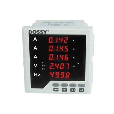 China Digital 3 Phase Ampere Phase Volt Amp Meter With HZ Meter Panel Mount for sale