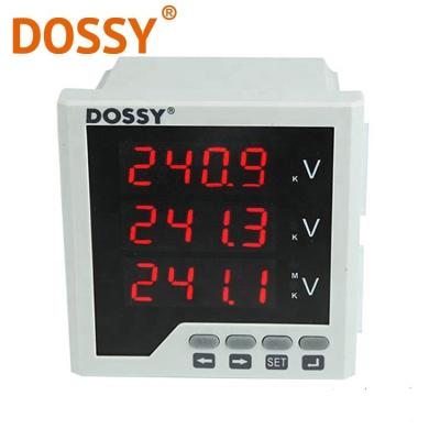 China DS5210-3U Three Phase Voltmeter AC Voltage Meter Panel 96x96mm Panel Mount Type for sale