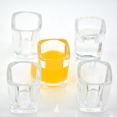 China Wholesale Customized Shot Glass Logo Gift 85ml Square Shot Glasses Y6002 for sale