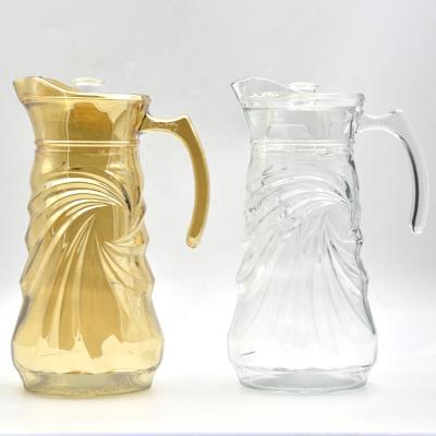 China Viable exquisite gold wine glass plated jug for restaurants J-130SEL for sale