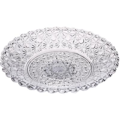 China Viable Exquisite Fruit Home Decoration Dishes To Wedding Charger Dish Glass for sale