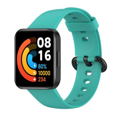 China Hot Selling Silicone Replacement Silicone Watch Strap Wrist Watch Band For Xiaomi Redmi Watch 2 Strap for sale