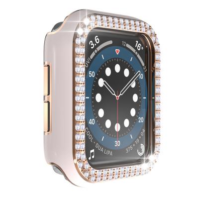 China Plastic Compatible For Apple iWatch 654321 Series PC Case Cover With Diamonds for sale